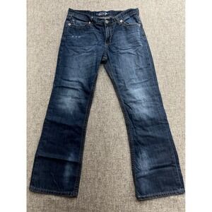 Seven7 Jeans Mens 36x34 (34x32) Bootcut Dark Wash Denim Pants Cotton